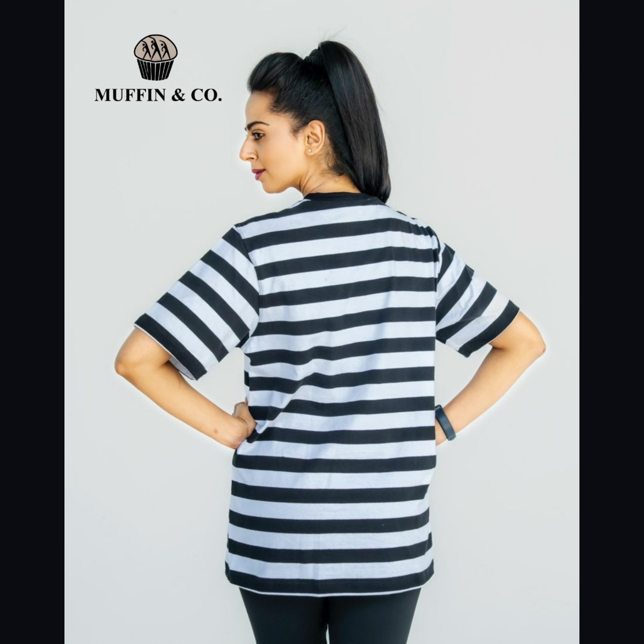 Bold Lines T-shirt in black & white stripes