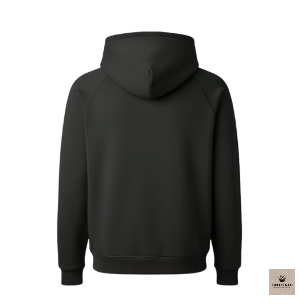 Classic Black Hoodie – Comfort, Confidence & Style | Muffin & Co.