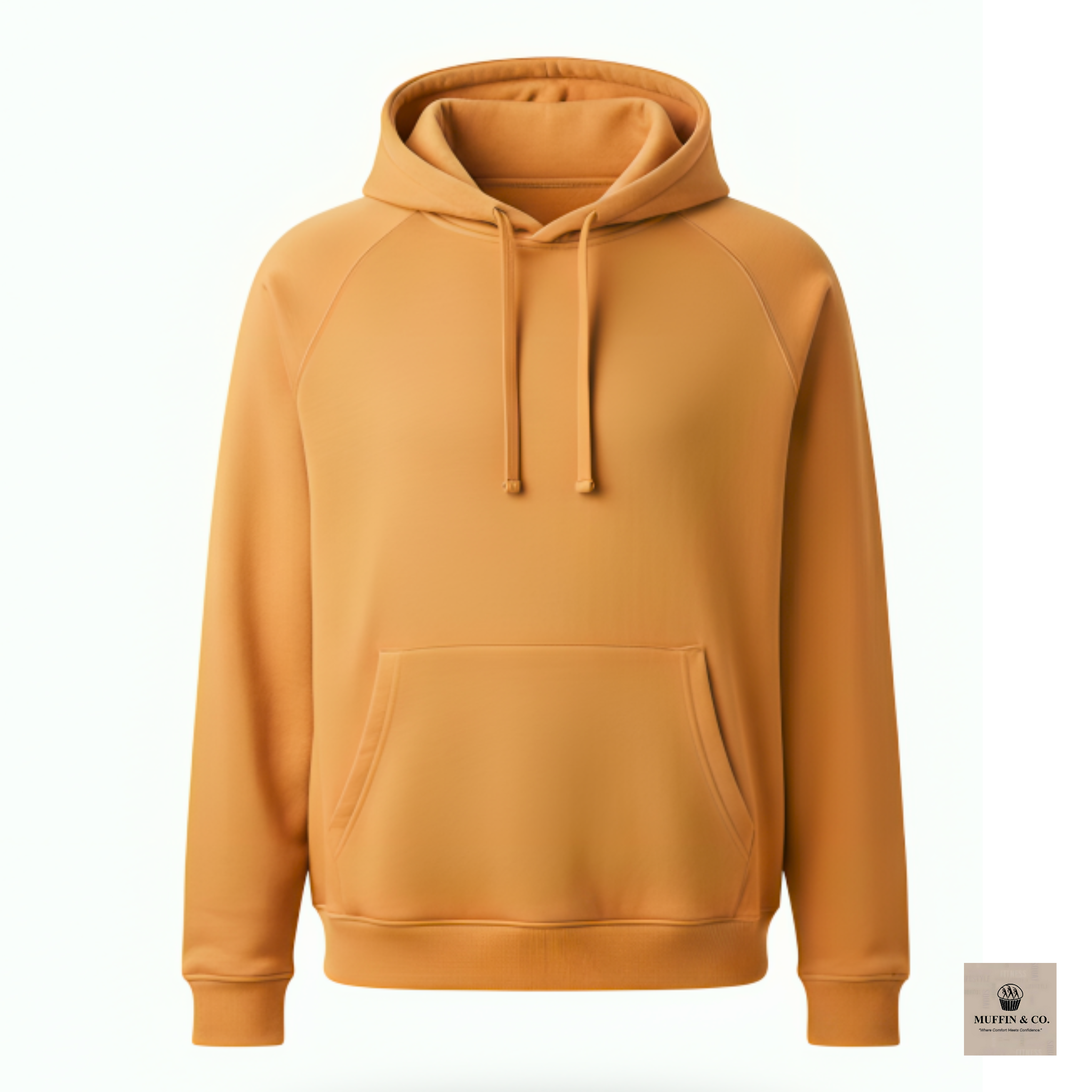 Muffin & Co Premium Fleece Hoodie – Ultra Soft Comfort | Winter Essential (camel)