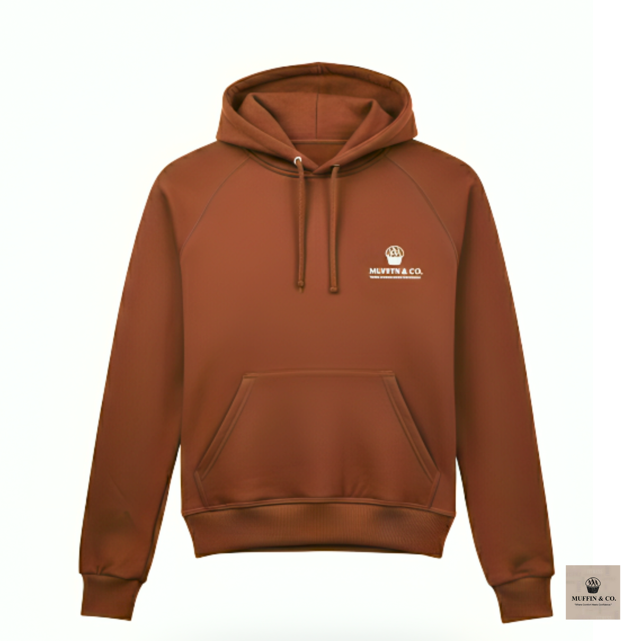Muffin & Co Premium Fleece Hoodie – Ultra Soft Comfort | Winter Essential (Choclate Brown)