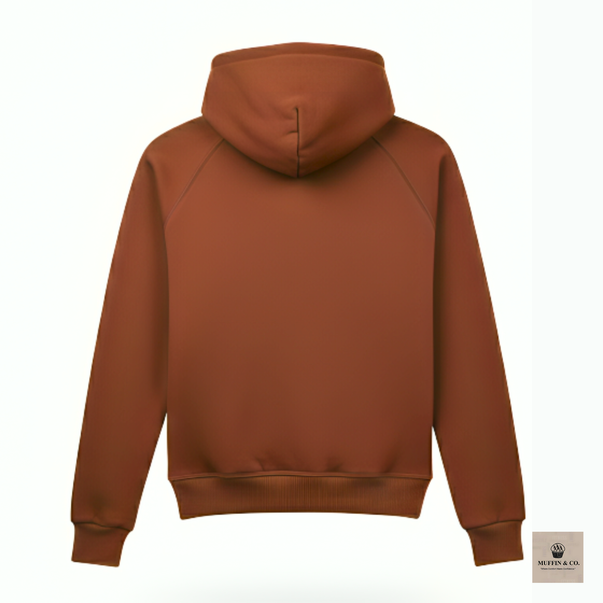 Muffin & Co Premium Fleece Hoodie – Ultra Soft Comfort | Winter Essential (Choclate Brown)