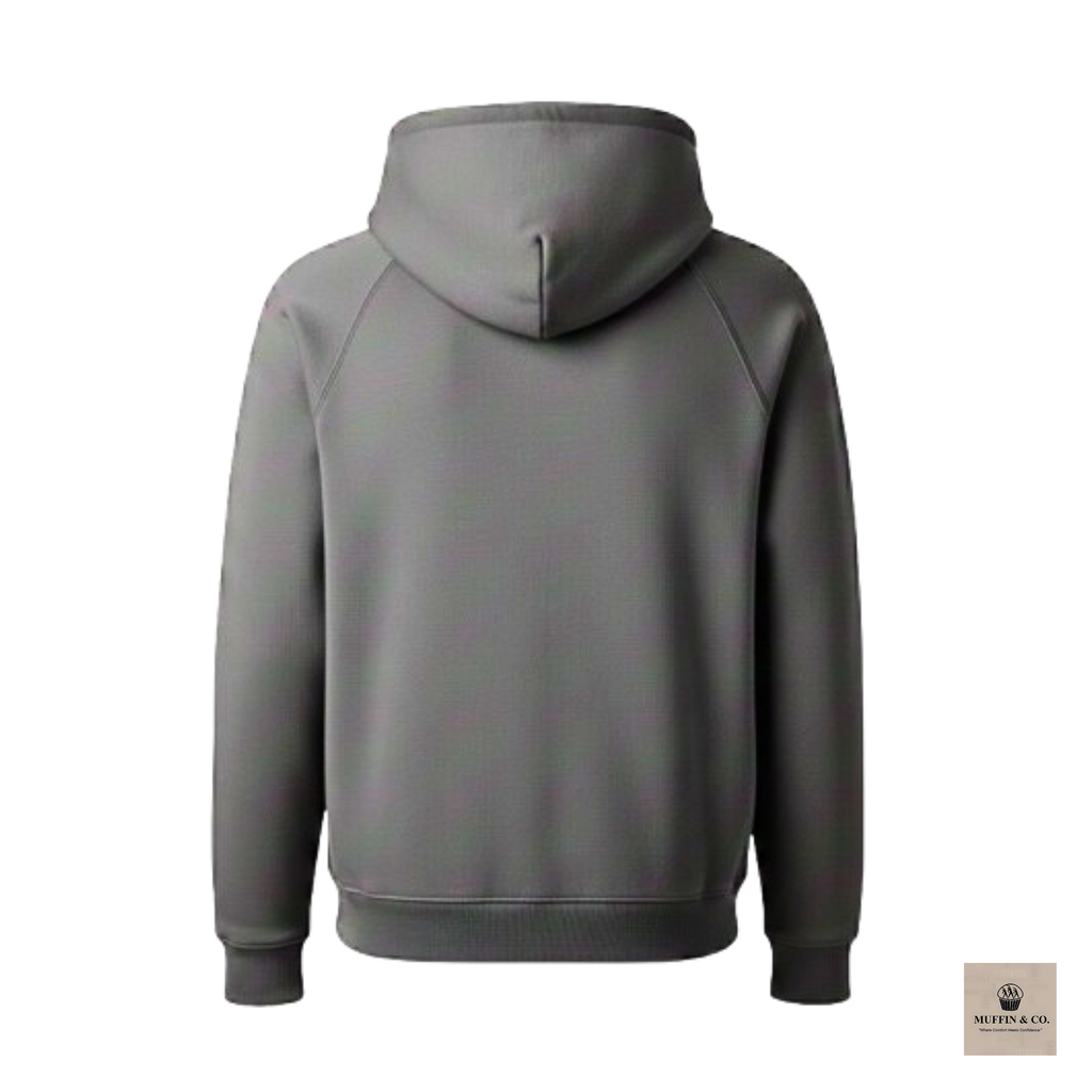 Muffin & Co Premium Fleece Hoodie – Ultra Soft Comfort | Winter Essential (Dark Grey)