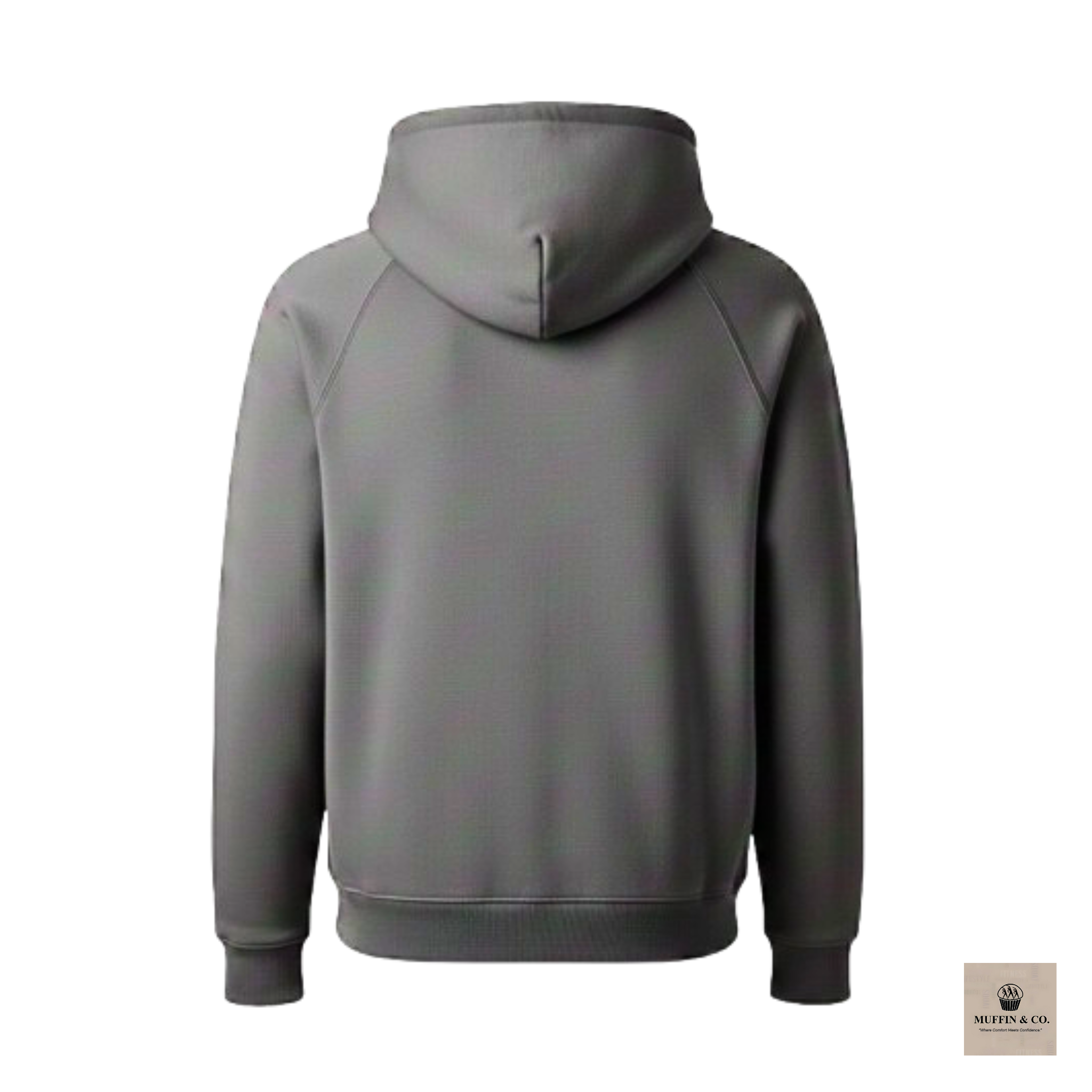 Muffin & Co Premium Fleece Hoodie – Ultra Soft Comfort | Winter Essential (Dark Grey)