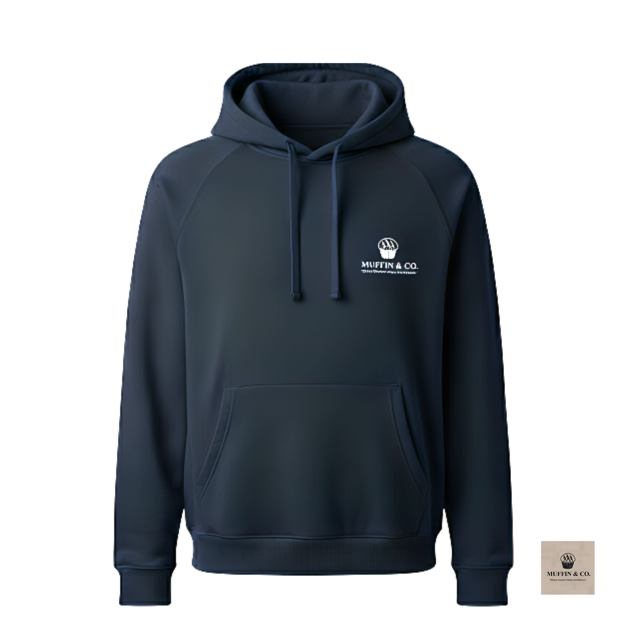 Muffin & Co Premium Fleece Hoodie – Ultra Soft Comfort | Winter Essential (Navy)
