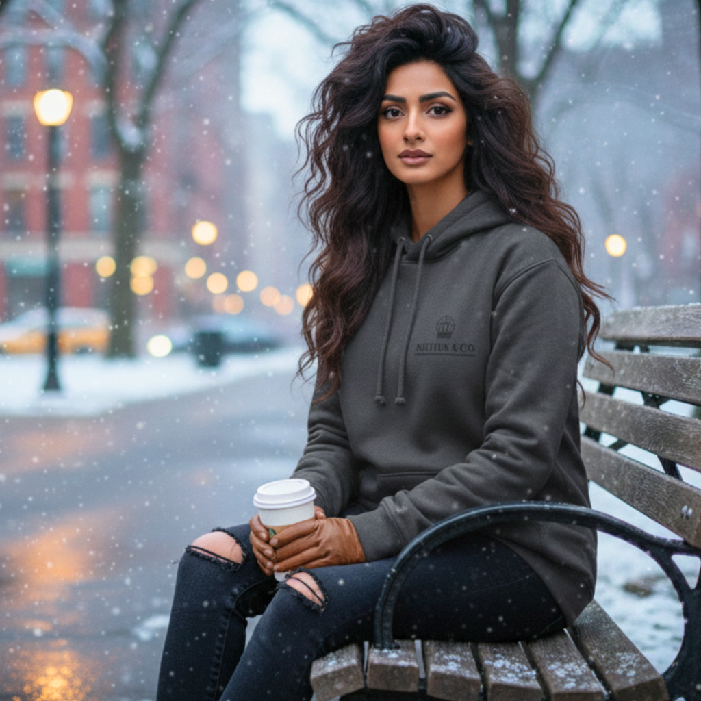 Muffin & Co Premium Fleece Hoodie – Ultra Soft Comfort | Winter Essential (Dark Grey)