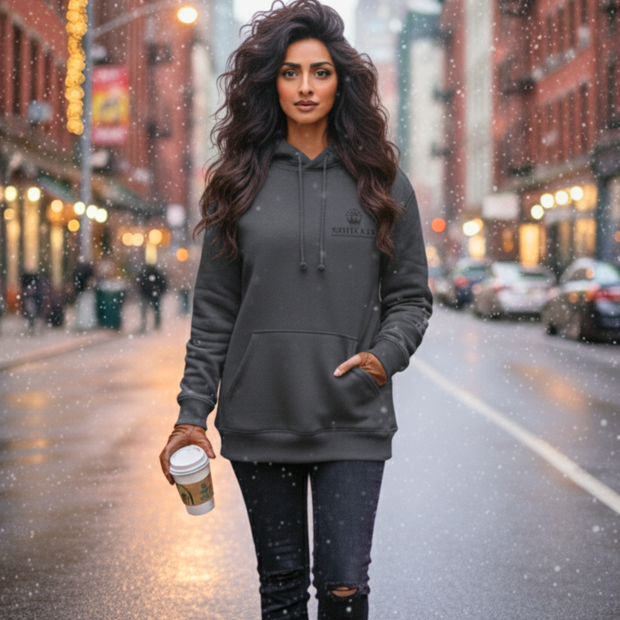 Muffin & Co Premium Fleece Hoodie – Ultra Soft Comfort | Winter Essential (Dark Grey)