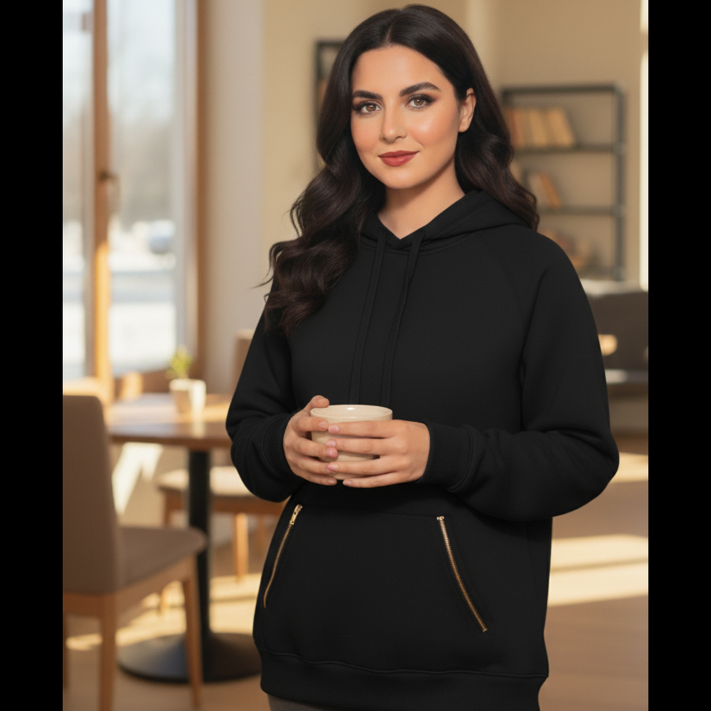 Classic Black Hoodie – Comfort, Confidence & Style | Muffin & Co.