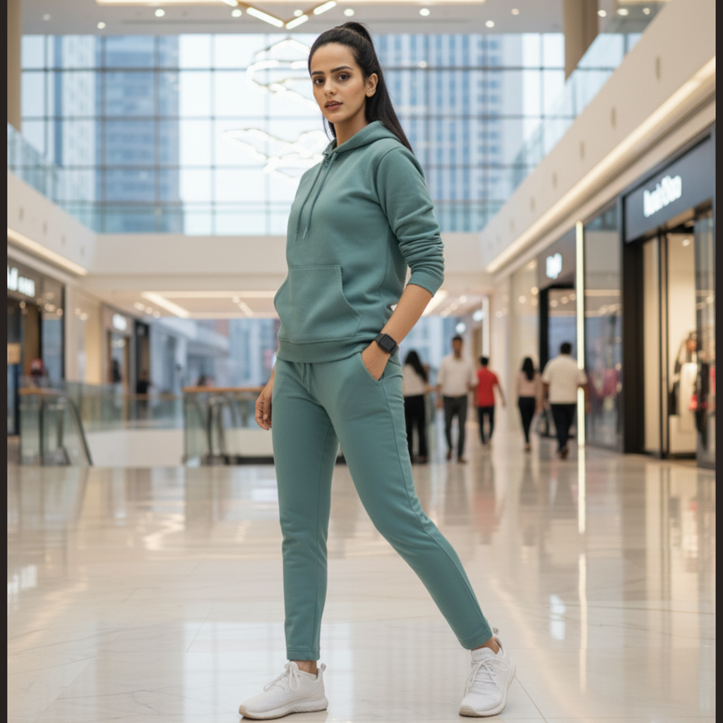 4. Aqua Hoodie & Trouser Set – Fresh Minimal Co-ord | Muffin & Co.